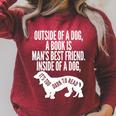 Outside Of A Dog A Book Is Man's Best Friend Apparel Premium Tri-Blend Raglan Sleeve Sweatshirt Heather Dust
