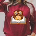 Owl Book Literature Book Reading Raglan Sleeve Sweatshirt Heather Dust Owl Book Literature Book Reading Raglan Sleeve Sweatshirt Heather Dust
