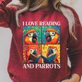 Parrot Love Reading And Parrots Child Book Lover Raglan Sleeve Sweatshirt Heather Dust Parrot Love Reading And Parrots Child Book Lover Raglan Sleeve Sweatshirt Heather Dust