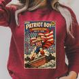 Patriot Boy America 250 July 4th 2026 Comic Book Style Shirt Raglan Sleeve Sweatshirt Heather Dust Patriot Boy America 250 July 4th 2026 Comic Book Style Shirt Raglan Sleeve Sweatshirt Heather Dust