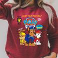 Paw Patrol Comic Book Strip Raglan Sleeve Sweatshirt Heather Dust