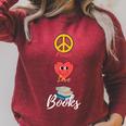 Peace Love Books Book Lovers Bookworm Raglan Sleeve Sweatshirt Heather Dust Peace Love Books Book Lovers Bookworm Raglan Sleeve Sweatshirt Heather Dust