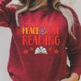 Peace Love Reading Book Nerd Book Geek Raglan Sleeve Sweatshirt Heather Dust Peace Love Reading Book Nerd Book Geek Raglan Sleeve Sweatshirt Heather Dust
