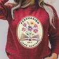 Persuasion Jane Austen Book Flowers Raglan Sleeve Sweatshirt Heather Dust