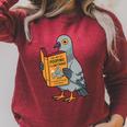 Pigeon Reading Book Bird Joke Humor Premium Tri-Blend Raglan Sleeve Sweatshirt Heather Dust