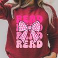Pink Leopard Read Coquette Bow Girls Retro Groovy Reading Raglan Sleeve Sweatshirt Heather Dust Pink Leopard Read Coquette Bow Girls Retro Groovy Reading Raglan Sleeve Sweatshirt Heather Dust