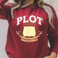 Plot It Builds Character Book Reading Raglan Sleeve Sweatshirt Heather Dust