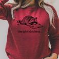 The Plot Thickens Raccoon Reading Book Bookish Raglan Sleeve Sweatshirt Heather Dust