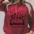 Plot Twist I'm Sober Women's Sobriety Book Reading Literary Performance Raglan Sleeve Sweatshirt Heather Dust Plot Twist I'm Sober Women's Sobriety Book Reading Literary Performance Raglan Sleeve Sweatshirt Heather Dust