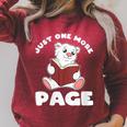 Polar Bear And Books Just One More Page Raglan Sleeve Sweatshirt Heather Dust Polar Bear And Books Just One More Page Raglan Sleeve Sweatshirt Heather Dust