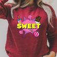 Pop Art Sweet Text Bubble Comic Book Style Classic Raglan Baseball Tee Raglan Sleeve Sweatshirt Heather Dust