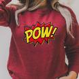 POW Comic Book Font Action Hero BAM BANG BOOM POW Raglan Sleeve Sweatshirt Heather Dust POW Comic Book Font Action Hero BAM BANG BOOM POW Raglan Sleeve Sweatshirt Heather Dust