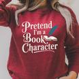 Pretend I'm A Book Character Raglan Sleeve Sweatshirt Heather Dust Pretend I'm A Book Character Raglan Sleeve Sweatshirt Heather Dust