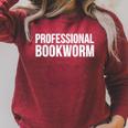 Professional Bookworm Book Reader Raglan Sleeve Sweatshirt Heather Dust