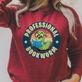 Professional Bookworm Bookish Book Nerd For Women Men Premium Tri-Blend Raglan Sleeve Sweatshirt Heather Dust