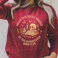 Proud Anti Social Member Of Introverted Book Club Vintage Raglan Sleeve Sweatshirt Heather Dust