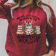 Proud Introverted Book Club Anti Social Reader Pet Cat Raglan Sleeve Sweatshirt Heather Dust