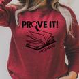 Prove It Text Evidence Book Lover Bookworm Bookish Reading Raglan Sleeve Sweatshirt Heather Dust