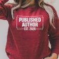 Published Author Est 2026 Writer Life Book Lover Raglan Sleeve Sweatshirt Heather Dust