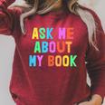 Published Author Squad Writing Crew Ask Me About MY BOOK Raglan Sleeve Sweatshirt Heather Dust