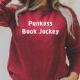 Punkass Book Jockey Bookworm Librarian Reader Tshirt Raglan Sleeve Sweatshirt Heather Dust