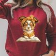 Puppy Open Book Reading Dog Lover Graphic Portrait Round Raglan Sleeve Sweatshirt Heather Dust Puppy Open Book Reading Dog Lover Graphic Portrait Round Raglan Sleeve Sweatshirt Heather Dust
