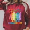 Rainbow Big Fan Of Human Rights Floral Book Social Justice Raglan Sleeve Sweatshirt Heather Dust Rainbow Big Fan Of Human Rights Floral Book Social Justice Raglan Sleeve Sweatshirt Heather Dust