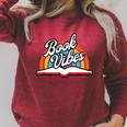 Rainbow Book Vibes Vintage Retro Book Lover & Reading Raglan Sleeve Sweatshirt Heather Dust Rainbow Book Vibes Vintage Retro Book Lover & Reading Raglan Sleeve Sweatshirt Heather Dust