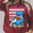Rawrsome Bookworm Dinosaur T-Rex Book Reading Boys Raglan Sleeve Sweatshirt Heather Dust Rawrsome Bookworm Dinosaur T-Rex Book Reading Boys Raglan Sleeve Sweatshirt Heather Dust