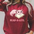 Read-A-Lotl Axolotl Books Reader Raglan Sleeve Sweatshirt Heather Dust