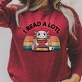 I Read Alotl Axolotl Retro Reading Books Lover Vintage Raglan Sleeve Sweatshirt Heather Dust I Read Alotl Axolotl Retro Reading Books Lover Vintage Raglan Sleeve Sweatshirt Heather Dust