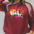 Read America Shirt United States Read Books Raglan Sleeve Sweatshirt Heather Dust