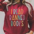 I Read Banned Books Challenged Books Raglan Sleeve Sweatshirt Heather Dust