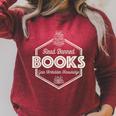 Read Banned Books Gain Forbidden Knowledge Book Lover Raglan Sleeve Sweatshirt Heather Dust
