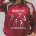 Read Banned Books Gain Forbidden Knowledge Skeletons Raglan Sleeve Sweatshirt Heather Dust Read Banned Books Gain Forbidden Knowledge Skeletons Raglan Sleeve Sweatshirt Heather Dust