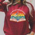 I Read Banned Books I'm With The Banned Raglan Sleeve Sweatshirt Heather Dust