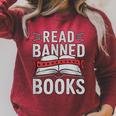 Read Banned Books Literary Rebel Style Raglan Sleeve Sweatshirt Heather Dust