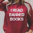 I Read Banned Books Raglan Sleeve Sweatshirt Heather Dust