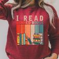 I Read Banned Books Reader Bookworm Raglan Sleeve Sweatshirt Heather Dust