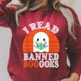 I Read Banned Booooks Banned Books Reader Raglan Sleeve Sweatshirt Heather Dust