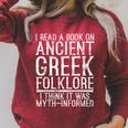 I Read a Book On Ancient Greek Folklore Greek Raglan Sleeve Sweatshirt Heather Dust