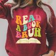 Read a Book Bruh English Teacher Groovy Retro Reading For Men Women Raglan Sleeve Sweatshirt Heather Dust Read a Book Bruh English Teacher Groovy Retro Reading For Men Women Raglan Sleeve Sweatshirt Heather Dust