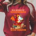 Read Be A Book Dragon Bookworm Raglan Sleeve Sweatshirt Heather Dust
