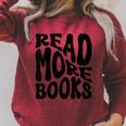 Read More Books Book Lover Raglan Sleeve Sweatshirt Heather Dust