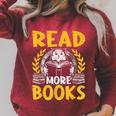Read More Books Book Lovers Reading Raglan Sleeve Sweatshirt Heather Dust