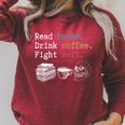 Read Books Drink Coffee Fight Evil Coffee Drinker Raglan Sleeve Sweatshirt Heather Dust Read Books Drink Coffee Fight Evil Coffee Drinker Raglan Sleeve Sweatshirt Heather Dust