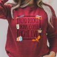 Read Books Drink Coffee Fight Evil Reading Book Lover Raglan Sleeve Sweatshirt Heather Dust