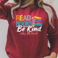 Read Books Be Kind Stay Weird Booklover And Book Reader Raglan Sleeve Sweatshirt Heather Dust