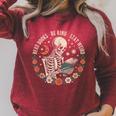 Read Books Be Kind Stay Weird Skull Bookish Boho Cute Raglan Sleeve Sweatshirt Heather Dust