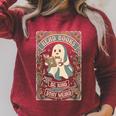 Read Books Be Kind Stay Weird Tarot Ghost Reading Coffee Raglan Sleeve Sweatshirt Heather Dust